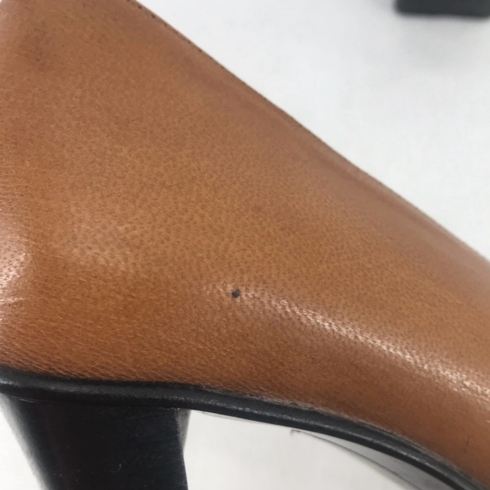 Vintage 90’s Genuine Leather Artisan Hand Crafted Square Toe Made In Italy Heels - Picture 13 of 15